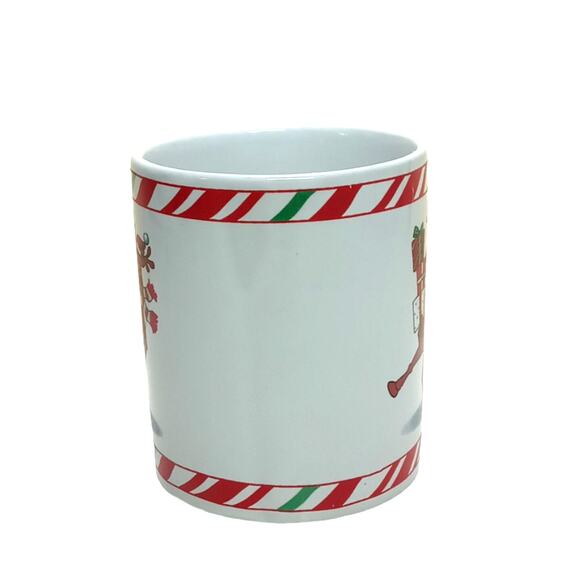 🦌 🎄Cute Reindeer Mug Christmas Coffee Cup Candy Cane Holiday Ceramic Cozy 🎁 - Picture 8 of 15